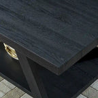 Set di tavoli a 3 pezzi stile cavalletto nero/antracite/bianco/espresso/noce/grigio/beige