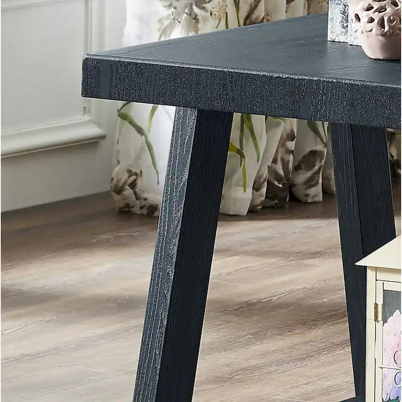Set di tavoli a 3 pezzi stile cavalletto nero/antracite/bianco/espresso/noce/grigio/beige