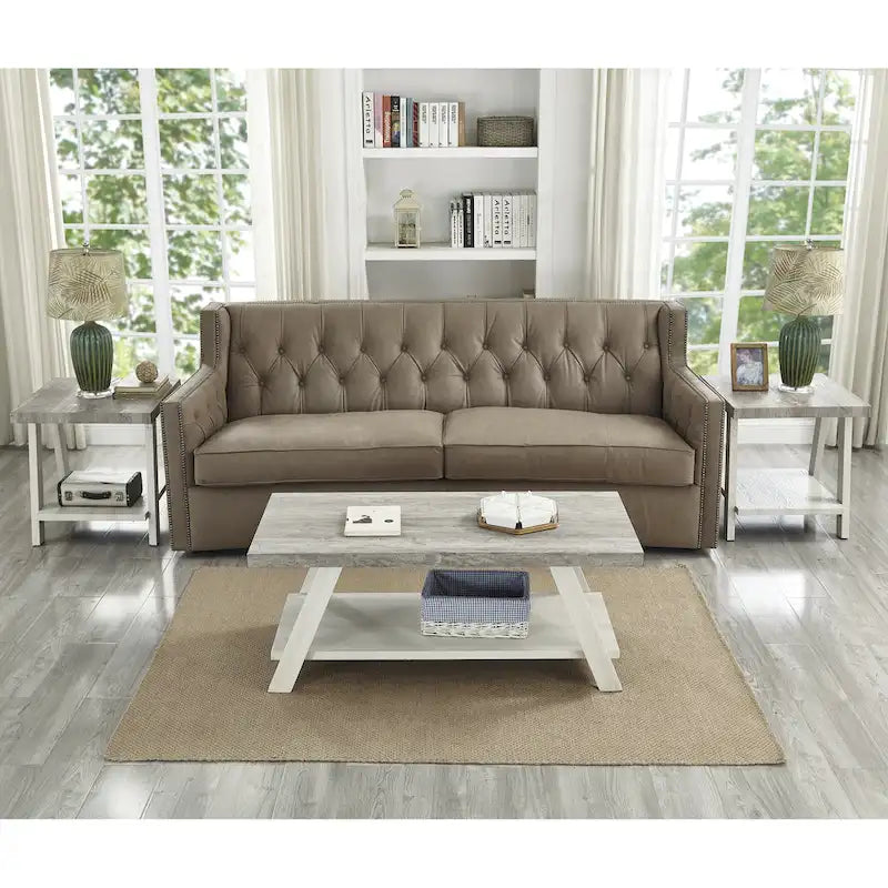 Set di tavoli a 3 pezzi stile cavalletto nero/antracite/bianco/espresso/noce/grigio/beige