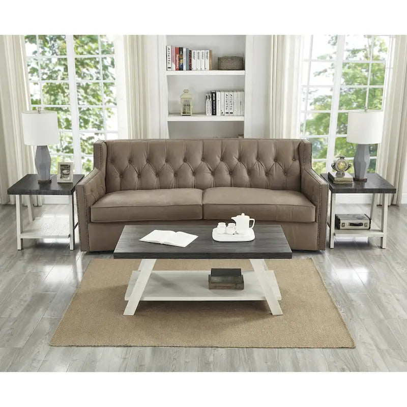 Set di tavoli a 3 pezzi stile cavalletto nero/antracite/bianco/espresso/noce/grigio/beige