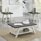 Set di tavoli a 3 pezzi stile cavalletto nero/antracite/bianco/espresso/noce/grigio/beige