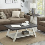 Set di tavoli a 3 pezzi stile cavalletto nero/antracite/bianco/espresso/noce/grigio/beige