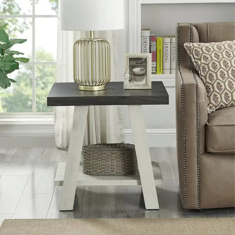 Set di tavoli a 3 pezzi stile cavalletto nero/antracite/bianco/espresso/noce/grigio/beige