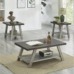 Set di tavoli a 3 pezzi stile cavalletto nero/antracite/bianco/espresso/noce/grigio/beige