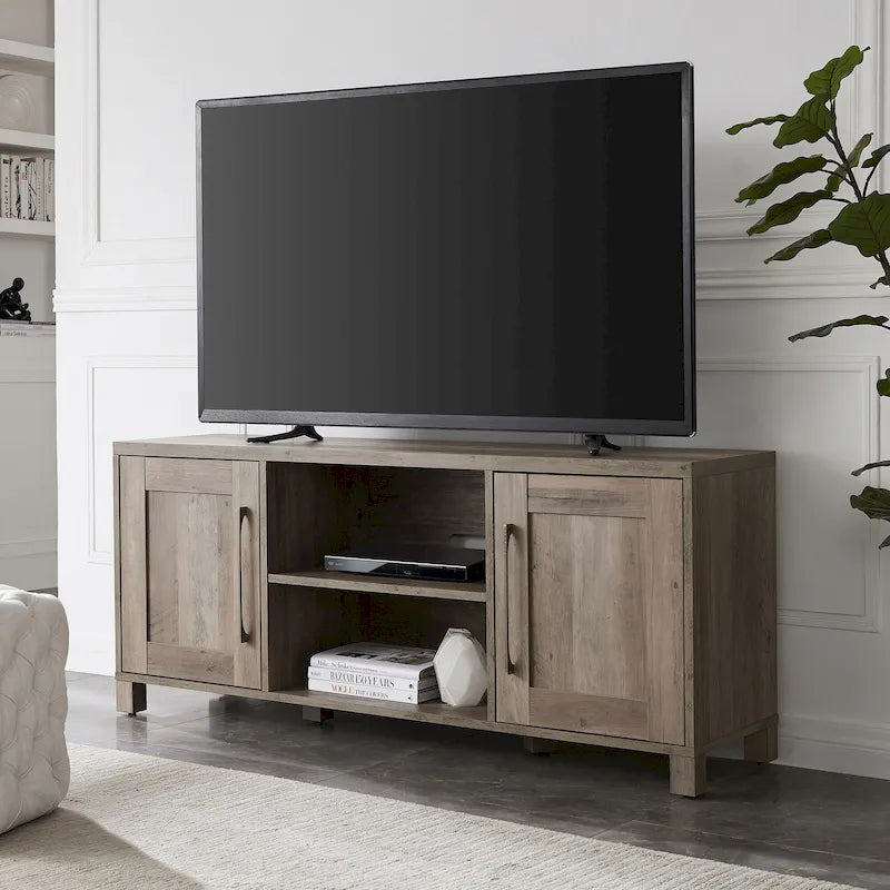 Mobile TV 58", Nero venato / Bianco / Grigio antracite / Rovere grigio / Marrone ontano, Stile tradizionale, Adatto per TV fino a 65"