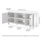 Mobile TV 58", Nero venato / Bianco / Grigio antracite / Rovere grigio / Marrone ontano, Stile tradizionale, Adatto per TV fino a 65"