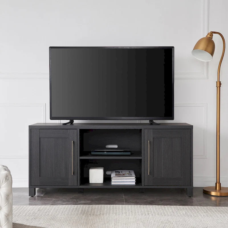 Mobile TV 58", Nero venato / Bianco / Grigio antracite / Rovere grigio / Marrone ontano, Stile tradizionale, Adatto per TV fino a 65"