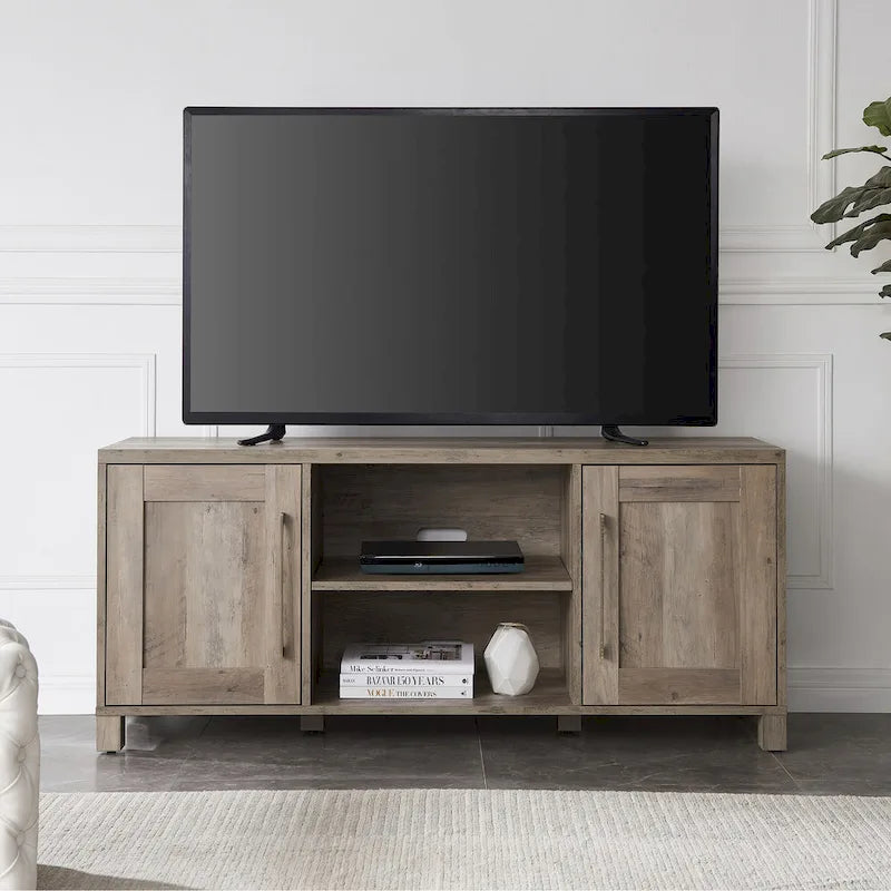 Mobile TV 58", Nero venato / Bianco / Grigio antracite / Rovere grigio / Marrone ontano, Stile tradizionale, Adatto per TV fino a 65"