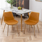 Sedie da pranzo in velluto, verde / blu / rosso / oro, stile moderno, set da 2 pezzi