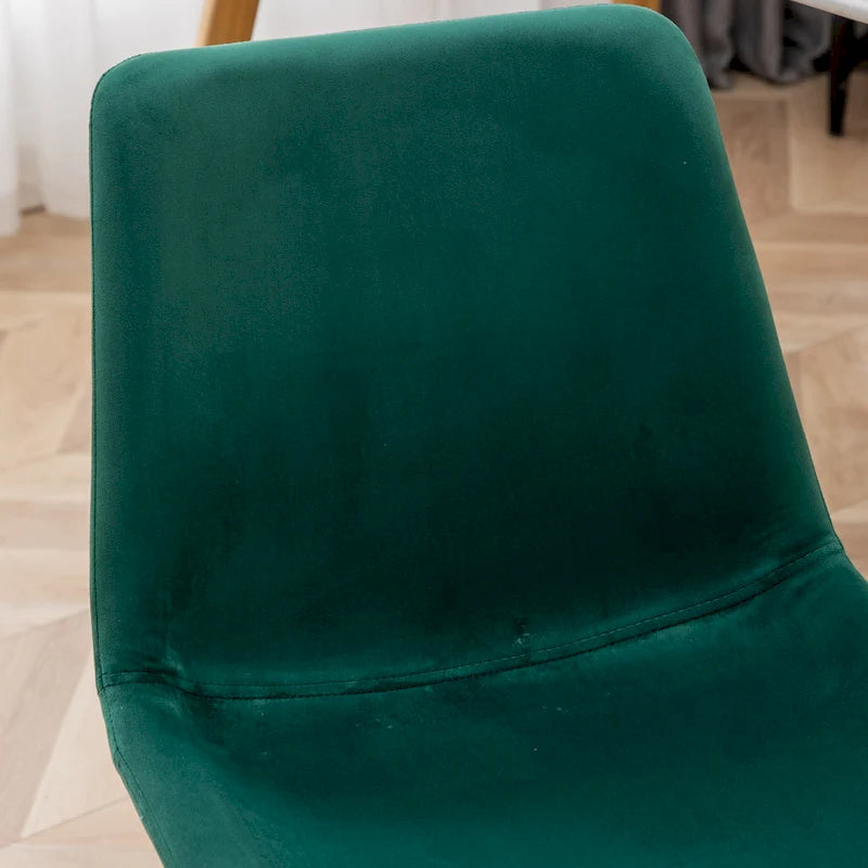Sedie da pranzo in velluto, verde / blu / rosso / oro, stile moderno, set da 2 pezzi