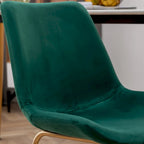 Sedie da pranzo in velluto, verde / blu / rosso / oro, stile moderno, set da 2 pezzi
