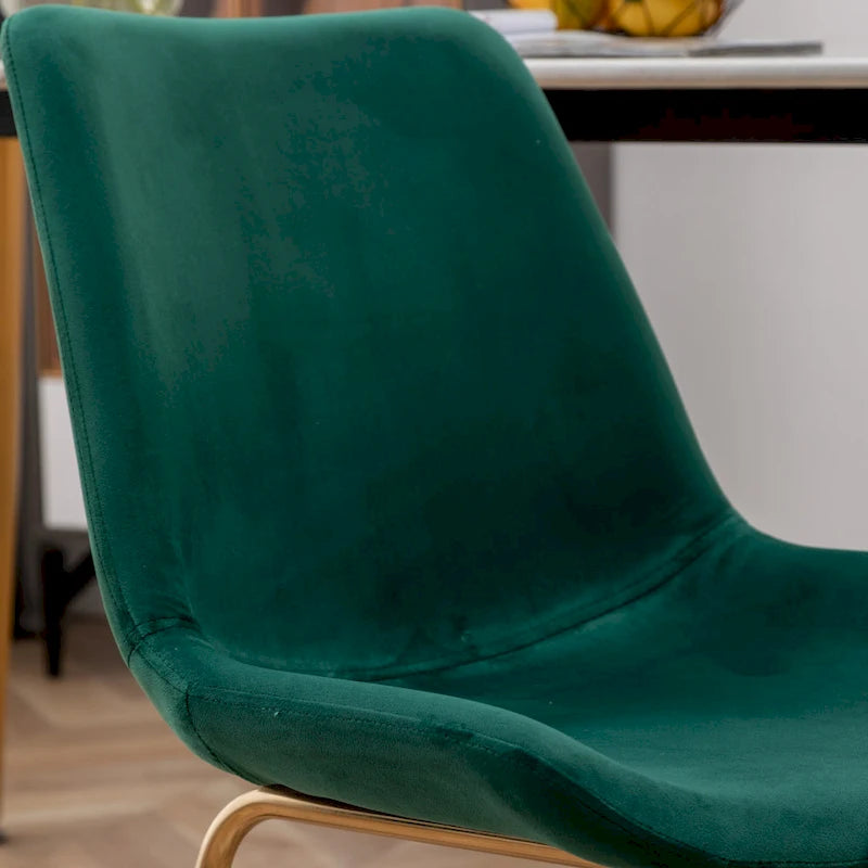 Sedie da pranzo in velluto, verde / blu / rosso / oro, stile moderno, set da 2 pezzi