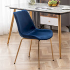 Sedie da pranzo in velluto, verde / blu / rosso / oro, stile moderno, set da 2 pezzi