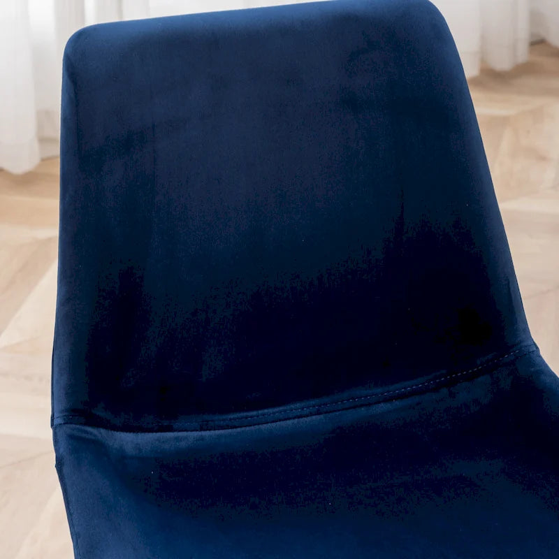 Sedie da pranzo in velluto, verde / blu / rosso / oro, stile moderno, set da 2 pezzi