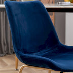 Sedie da pranzo in velluto, verde / blu / rosso / oro, stile moderno, set da 2 pezzi