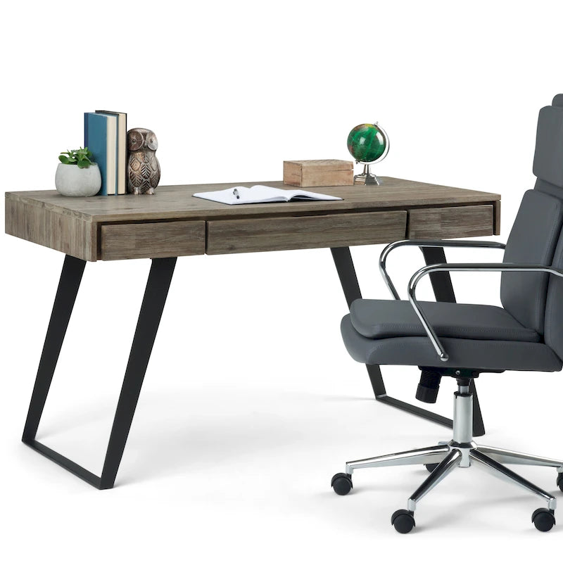 Scrivania industriale da 54" in legno e metallo – Colori assortiti effetto anticato, monoposto