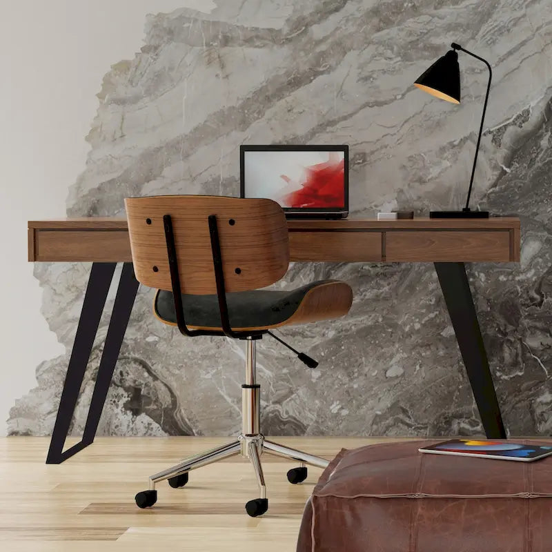 Scrivania industriale da 54" in legno e metallo – Colori assortiti effetto anticato, monoposto