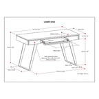 Scrivania industriale da 54" in legno e metallo – Colori assortiti effetto anticato, monoposto