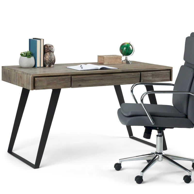 Scrivania industriale da 54" in legno e metallo – Colori assortiti effetto anticato, monoposto
