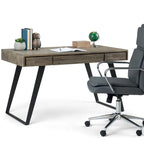 Scrivania industriale da 54" in legno e metallo – Colori assortiti effetto anticato, monoposto