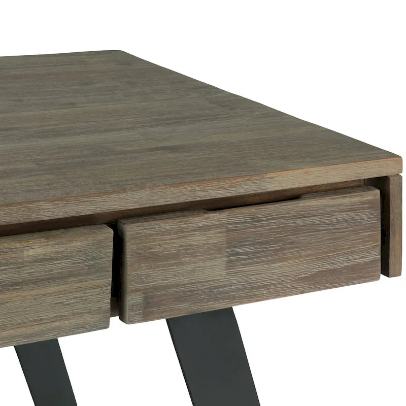 Scrivania industriale da 54" in legno e metallo – Colori assortiti effetto anticato, monoposto