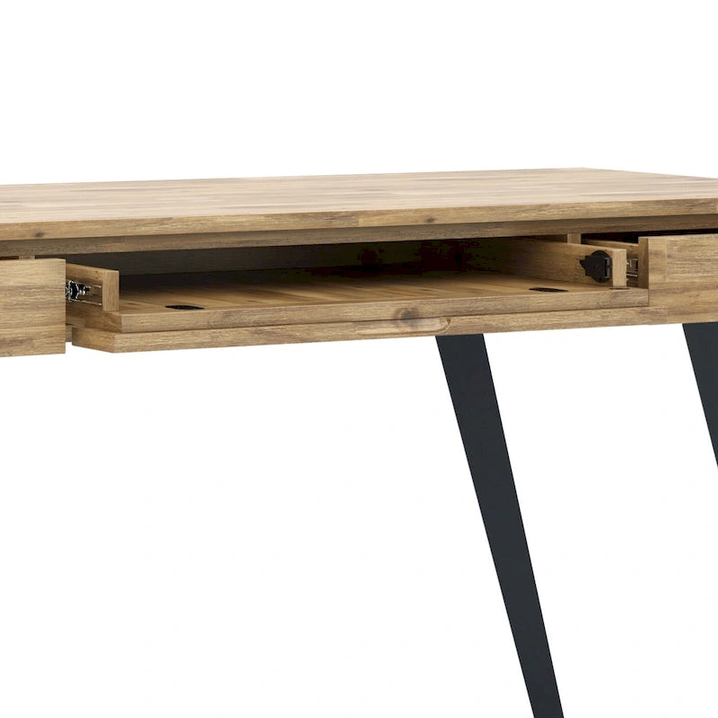 Scrivania industriale da 54" in legno e metallo – Colori assortiti effetto anticato, monoposto