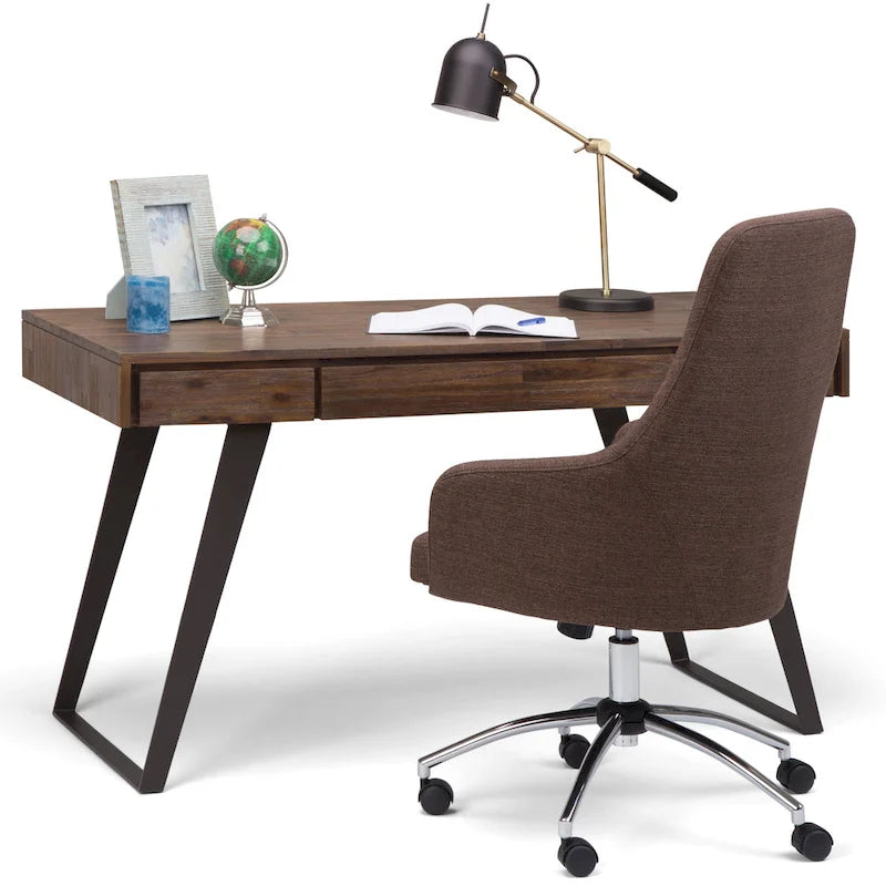 Scrivania industriale da 54" in legno e metallo – Colori assortiti effetto anticato, monoposto