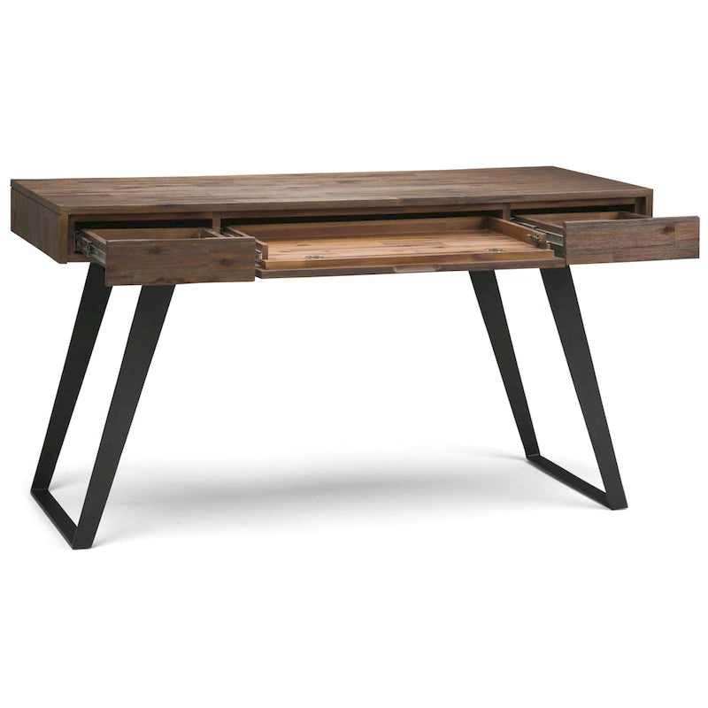 Scrivania industriale da 54" in legno e metallo – Colori assortiti effetto anticato, monoposto