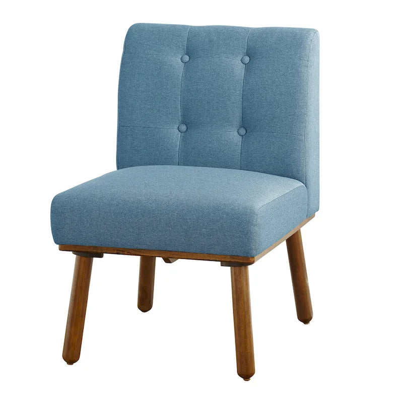 Set Angolare da Pranzo 4 Pezzi Beige / Blu / Grigio – Panca Imbottita con Tavolo in Noce, Posti a Sedere per 4
