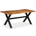 vidaXL Dining Table Solid Acacia and Mango Wood 70.9 x35.4 x29.9 