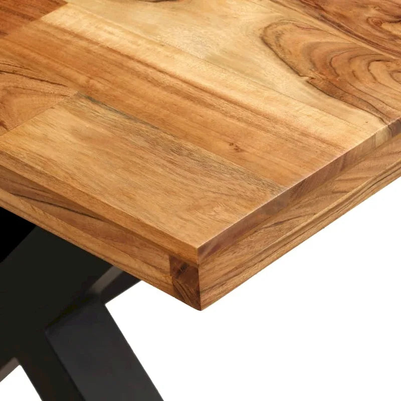 Tavolo da pranzo in legno massello di acacia e mango marrone