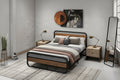 Struttura letto a piattaforma Black Arc con testiera e pediera, piazza e mezza / matrimoniale