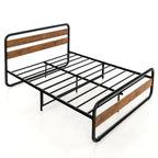 Struttura letto a piattaforma Black Arc con testiera e pediera, piazza e mezza / matrimoniale