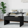 Tavolino da caffè con piano sollevabile, legno ingegnerizzato, uso singolo | Nero / Grigio Sonoma / Bianco lucido / Rovere affumicato / Bianco