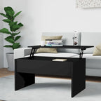 Tavolino da caffè con piano sollevabile, legno ingegnerizzato, uso singolo | Nero / Grigio Sonoma / Bianco lucido / Rovere affumicato / Bianco