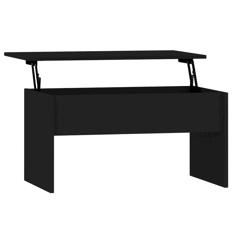 Tavolino da caffè con piano sollevabile, legno ingegnerizzato, uso singolo | Nero / Grigio Sonoma / Bianco lucido / Rovere affumicato / Bianco