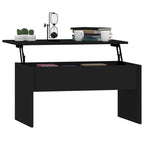 Tavolino da caffè con piano sollevabile, legno ingegnerizzato, uso singolo | Nero / Grigio Sonoma / Bianco lucido / Rovere affumicato / Bianco