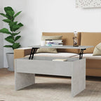 Tavolino da caffè con piano sollevabile, legno ingegnerizzato, uso singolo | Nero / Grigio Sonoma / Bianco lucido / Rovere affumicato / Bianco