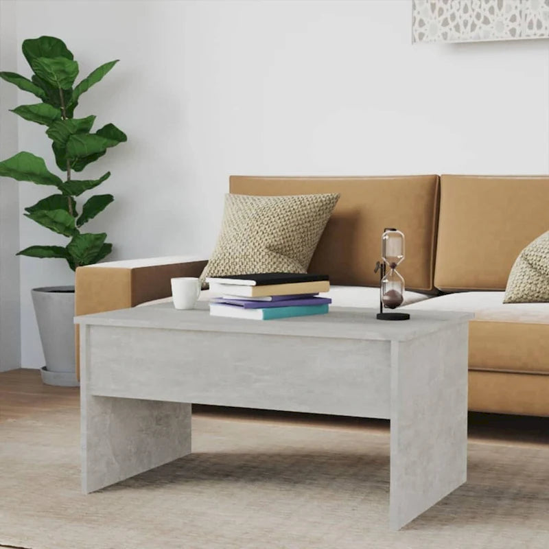 Tavolino da caffè con piano sollevabile, legno ingegnerizzato, uso singolo | Nero / Grigio Sonoma / Bianco lucido / Rovere affumicato / Bianco