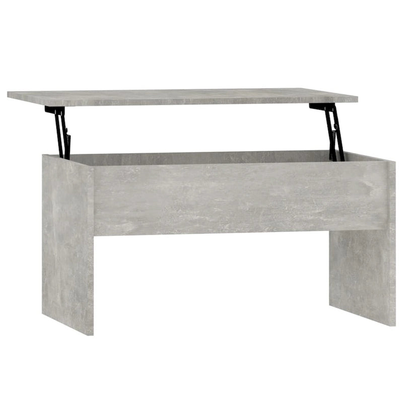 Tavolino da caffè con piano sollevabile, legno ingegnerizzato, uso singolo | Nero / Grigio Sonoma / Bianco lucido / Rovere affumicato / Bianco
