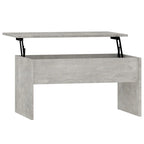Tavolino da caffè con piano sollevabile, legno ingegnerizzato, uso singolo | Nero / Grigio Sonoma / Bianco lucido / Rovere affumicato / Bianco