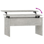 Tavolino da caffè con piano sollevabile, legno ingegnerizzato, uso singolo | Nero / Grigio Sonoma / Bianco lucido / Rovere affumicato / Bianco