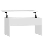 Tavolino da caffè con piano sollevabile, legno ingegnerizzato, uso singolo | Nero / Grigio Sonoma / Bianco lucido / Rovere affumicato / Bianco