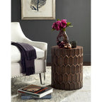 SAFAVIEH Thomasina Antique Copper Side Tables - 15  x 15  x 19.5  - 15Wx15Dx20H