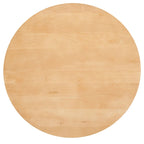 Tavolino da caffè scultoreo rotondo sbiancato / naturale, 3 gambe in legno massello