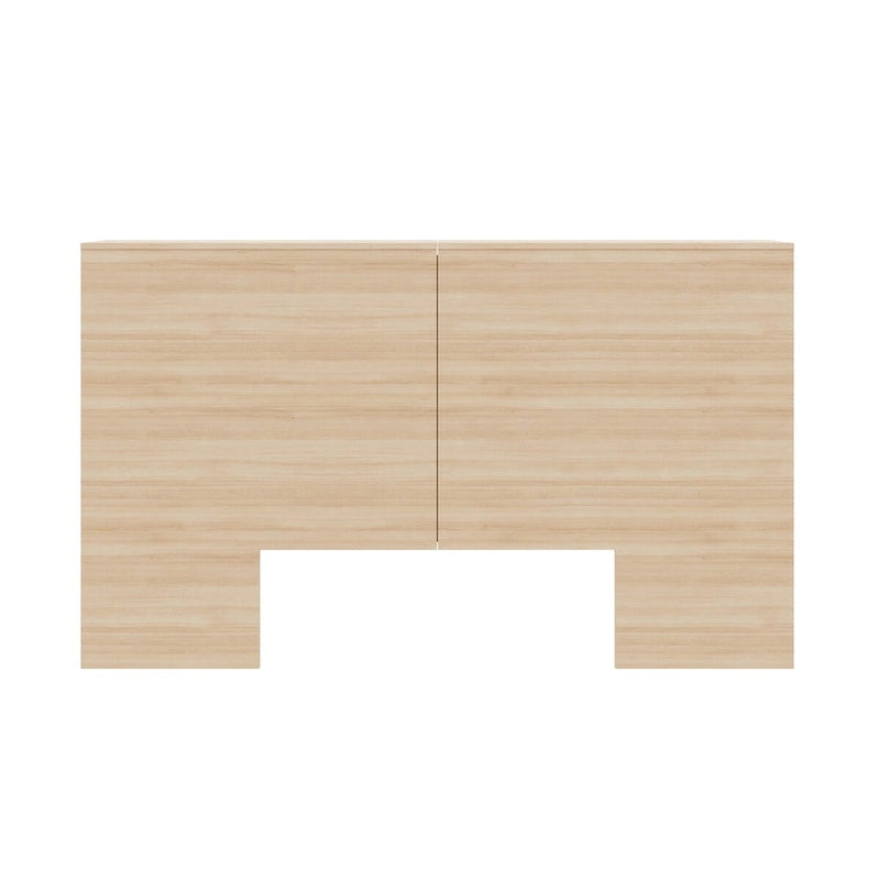 Testiera contenitore, rovere biondo naturale/rovere marrone, stile moderno, Queen/King