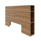 Testiera contenitore, rovere biondo naturale/rovere marrone, stile moderno, Queen/King