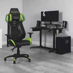 Sedia da gaming stile racing, schienale in rete, reclinabile, 1 persona | Multicolore