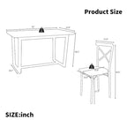 Set da pranzo industriale marrone/grigio per 6, 7 pezzi