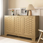 Mobile buffet credenza in stile rustico con ripiano regolabile, effetto legno